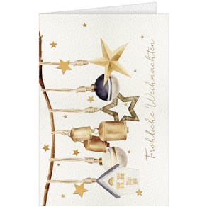 Weihnachtskarte Noname, geprägt, bunt, mit Umschlag