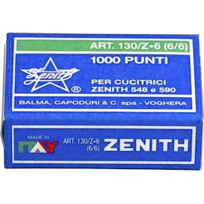 Hæfteklammer Zenith 6/6, til 130/Z, 30 ark, 1000 stk