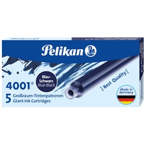 Tintenpatrone Pelikan 4001 GTP/5, Großraum, blau-schwarz