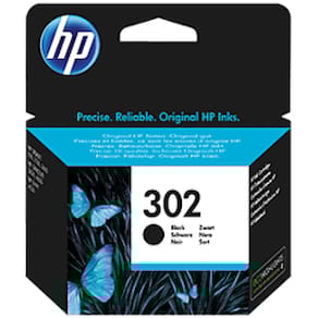 HP 302 black ink cartridge, blistered