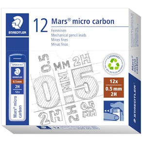 Blyertsstift Staedtler 0,5 2H, 12 stift/tub, 12fp