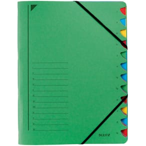 Ordnungsmappe Leitz, A4, 12 Fächer, grün