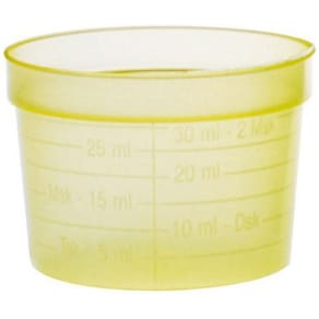 Medicinbägare Lunch Gul, bred, 30ml, 50/fp