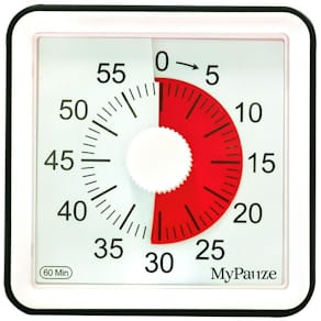 Timer Koncentrationsklocka 8x8cm svart