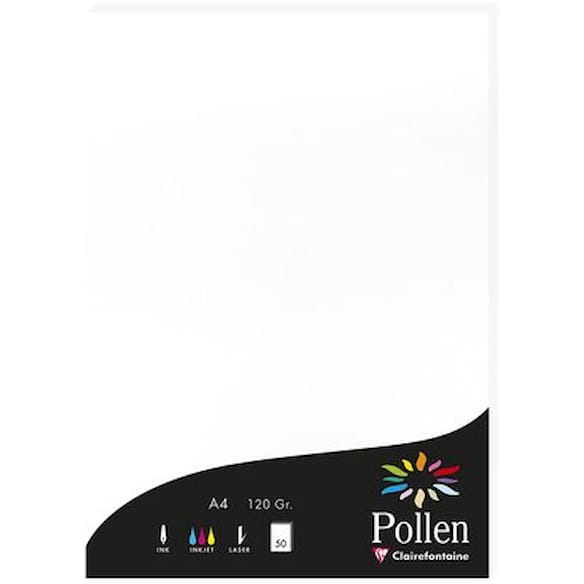 Ark POLLEN A4 120g hvit (50)