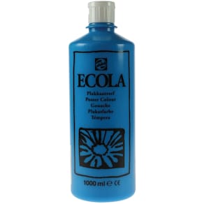 Plakkaatverf Talens Ecola, flacon 1000 ml, lichtblauw