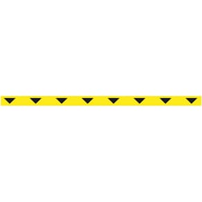 Vloersticker Tarifold, ft 50 x 1000 mm, geel met zwarte pijlen