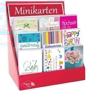 Glückwunschkarte PAPER STYLE Mini, bunt, mit Umschlag