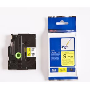 TZe tape 9mmx8m flexible black/yellow