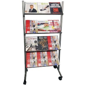 Infostander Twinco sølv, 1190 mm, fod 310x140 mm, palle 30 stk