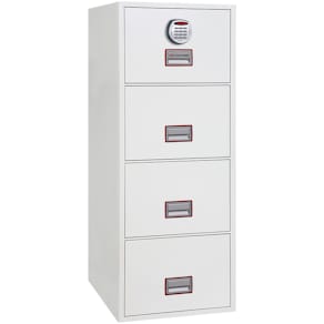 Hängeregistraturschrank Phoenix Safe FS2274E, 4 Schubladen, weiß