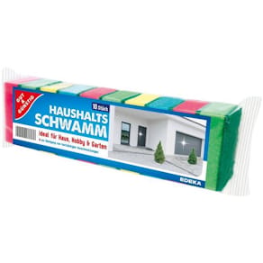 Haushaltsschwamm GUT & GÜNSTIG, 10 Stück, sortiert