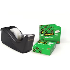 Borddisp. C60 +4rl tape 19mmx33m sort