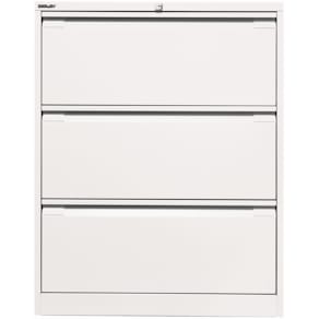 Hängeregistraturschrank Bisley, 3 Schubladen, weiß