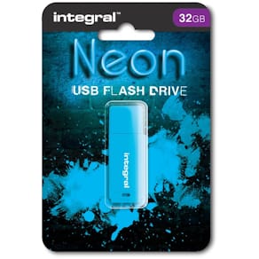 USB-stick Integral Neon, 2.0, 32 GB, blauw