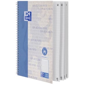 Collegeblock Oxford OPTIK PAPER, A5+, 80 Blatt, liniert, Rand, 4‑