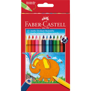 Farbstifte Faber-Castell Jumbo, 12 St., sortiert