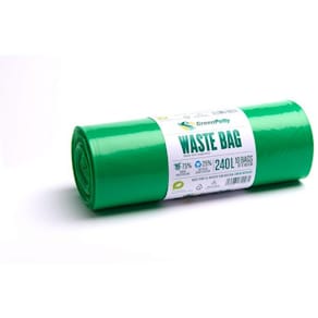 Plastsäck PE 240L 45my grön 10/rl