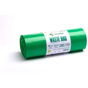 Plastsäck PE 240L 45my grön 10/rl