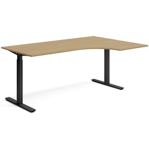 Skrivbord el höger 80x180 cm Ek/Svart