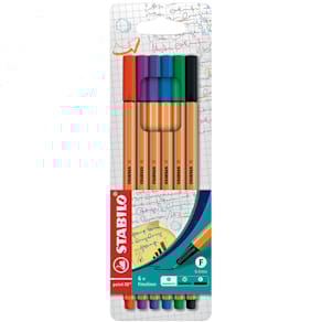 Fineliner STABILO point 88® EF, 0,4 mm, 6 Stück