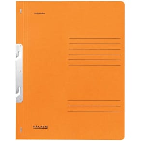 Einhakhefter Falken, orange, A4, 1/1 Vorderdeckel, Blauer Engel
