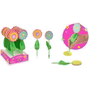 Kugelschreiber TRENDHAUS, mit Haftnotizen, Blume, sortiert