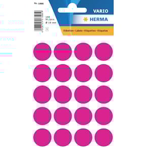 Vielzweck-Etiketten HERMA, Ø 19 mm, pink