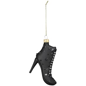 Weihnachtsschmuck Damenstiefel, schwarz