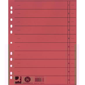 Trennblatt Q-CONNECT, A4, 100 St., rot