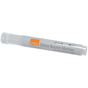 Whiteboardpenna NOBO glas vit 4/fp