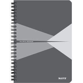 Notitieboek Leitz Office, A5, PP kaft, gelijnd, grijs