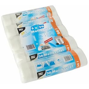 Müllbeutel STARPAK mit Zugband, 20 l, 150 Stück, transparent