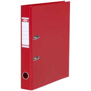 Brevordner Elba rød A4 50 mm, 2 ringe, PP-karton, 10 stk