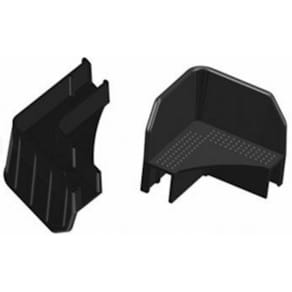 Stabelhjørne V-profil 108 x 72 mm, sort LD-PE, 120 stk