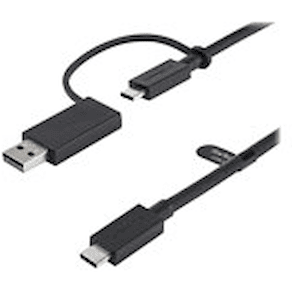 StarTech.com 1 m USB-C-kabel med USB-A-adapterdongel - Hybrid