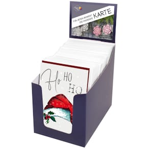 Weihnachtskarte PAPER STYLE Aquarello, bunt, mit Umschlag, unverl