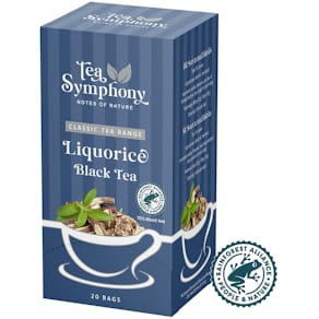 Sort te Symphony lakrids, tebreve, 20 stk