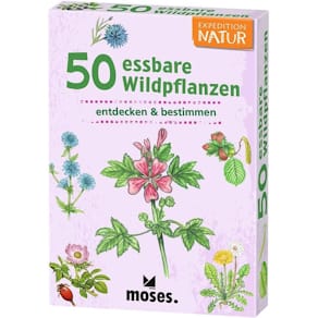 Kartenset MOSES. 50 essbare Wildpflanzen, inkl. Leporello