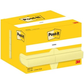 Haftnotizblock Post-it Notes, 12 x 100 Blatt, gelb