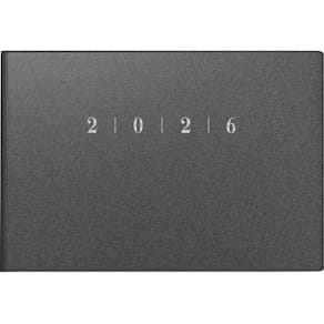 Taschenkalender RIDO Septimus, Kunststoff, quer, grau, 2026