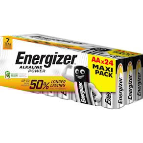 Batterie AA Energizer Alkaline Power, 24 Stück, weiß/gelb