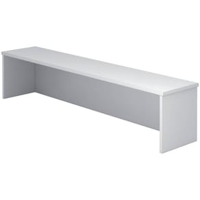Thekenaufsatz HAMMERBACHER, grau, 160 x 32 x 35 cm, 1 Ordnerhöhe