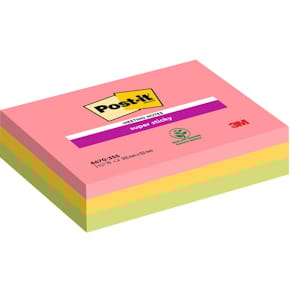 Haftnotizblock Post-it Super Sticky Big Notes, 3 Stück, neon