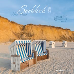 Bildkalender Alpha Edition Seeblick 2025, 30 x 60 cm, Wire-O