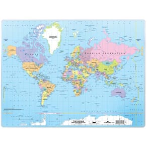 Skriveunderlag DURABLE 50x38 verdenskart