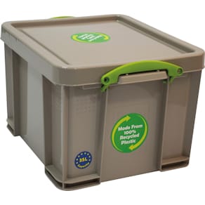 Opbergdoos Really Useful Box, 35 liter, gerecycled, grijs