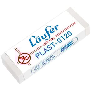 Radierer Läufer Plast 0120, transparent, 65 x 21 x 12 mm