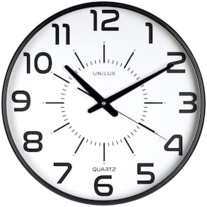 Wanduhr UNILUX MAXI POP, Ø37,5 cm, schwarz