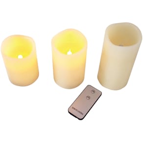 LED Kerzen PBS, 3er-Set, sortiert, mit Fernbedienung